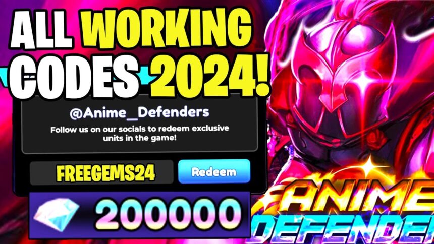 anime defenders codes for june 2024