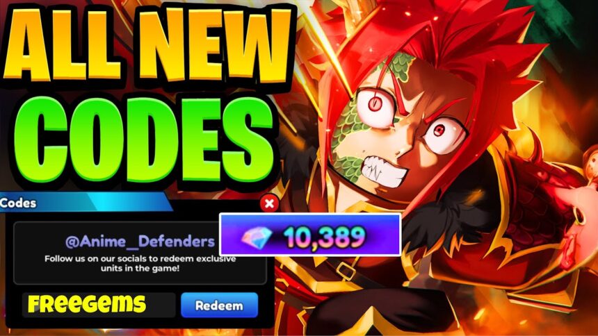 Anime Defenders: July 2024 Codes and Rewards